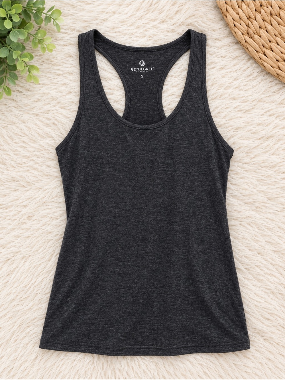 90 degree dark grey athletic tank s
